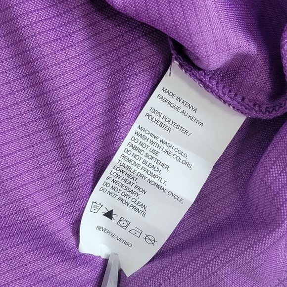 IZOD NEW Golf Pro Tech Grid Polo Shirt Mens XL Purple Short Sleeve Quick Dry - Picture 11 of 15